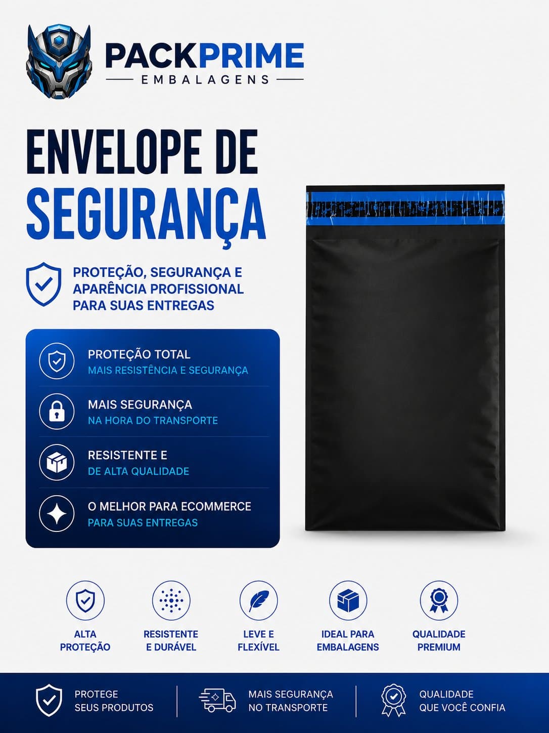 Envelope de Segurança 15x30 Preto/Cinza